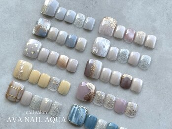 アバネイル アクア 千種店(AVANAIL AQUA)の写真/【フットネイルで足先まで綺麗に♪】ハンドネイルができない方にもオススメ◎フットネイルで気分もUP♪