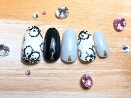 レースフラワーネイル