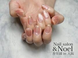 マグネット×ミラーハートネイル