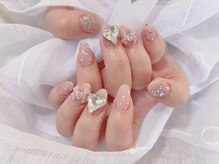 デコール 心斎橋(DECOR)/ハートビジューネックレスネイル