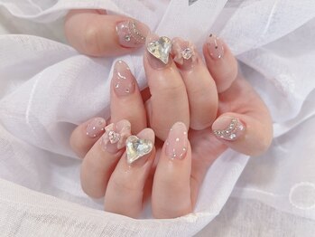 デコール 心斎橋(DECOR)/ハートビジューネックレスネイル