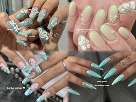 ミント　ドット　ボーダー　夏