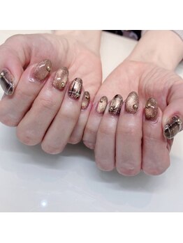 マグネットチェックネイル☆