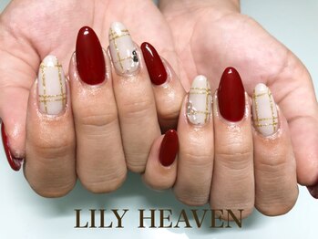 リリーヘブン(LILY HEAVEN)/女子力アップ！冬の赤×フレンチ