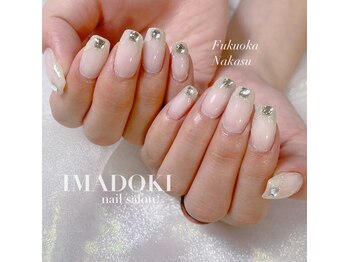 イマドキ(IMADOKI)/ホワイトラメフレンチアート