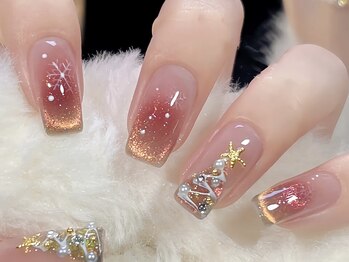 モルフォネイル(Morpho nail)/#ワンホンネイル #キラキラ