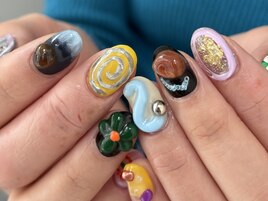 寒色個性派ネイル