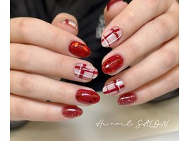 バレンタインネイル