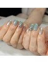 天然石ネイル（アートあり）
