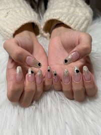 ラメグラ×ハートホロネイル