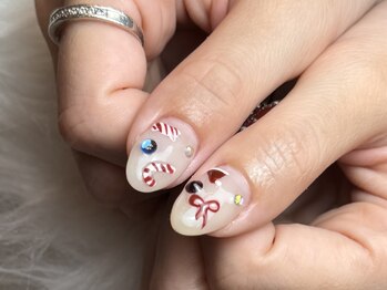 冬クリスマスネイル