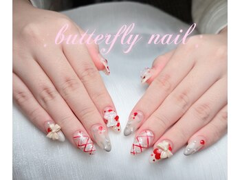 蝶々ネイル バタフライネイル(butterfly nail)/