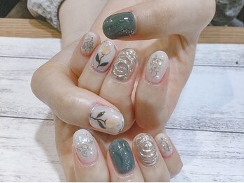 ネイルアルケー(Nail ARCHE)/メタリック×ニュアンスネイル