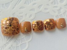 ネイルサロンアンドスクール シーグリーン(SEAGREEN)/Autumn Pedicure2025