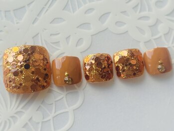 ネイルサロンアンドスクール シーグリーン(SEAGREEN)/Autumn Pedicure2025