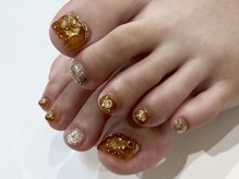 ガレリア エレガンテ 栄店(GALLARIA Elegante)/べっこうカラーのフットネイル☆