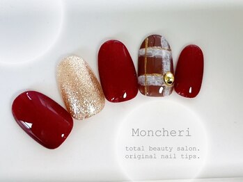 モンシェリ(Moncheri)/チェック柄ネイル