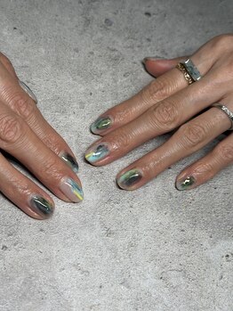 モツヲネイル(motsu.O! NAIL)/爽やか×ダークニュアンスネイル