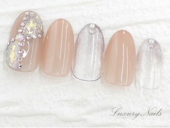 ラグジュアリーネイルズ アカバネ(Luxury Nails Akabane)/ガーリー*リボンアート