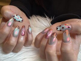 ピンクオーロラミラー☆