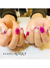 ロッカ(ROKKA)/華やかフラワーフレンチネイル