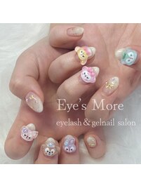 パーツ盛り盛りお出かけネイル