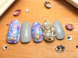 ツイード柄ネイル