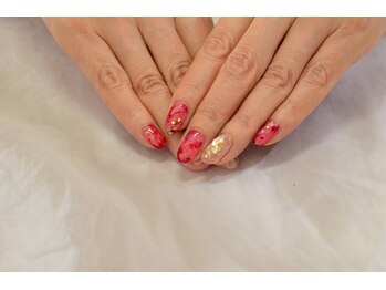 ネイルサロン プルミエール(Premiere)/レッドマーブル