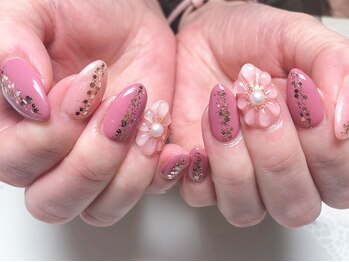 ネイルサロン マハロ 横浜四季の森フォレオ店(Nail Salon Mahalo)/ぷっくりお花ネイル