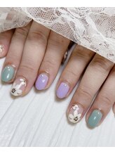 シオン(SION)/キュートなフラワーネイル♪