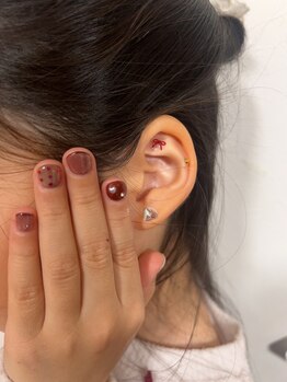 スマイルネイル(SMILE NAIL)/耳ツボジュエリー×ネイル