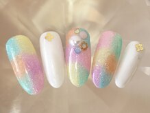 ラリュールネイル(L'Allure nail)/シュガーラメネイル￥8200