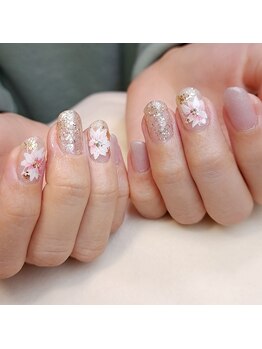 ピオニーネイル(peony nail)/ポインセチア