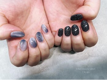 カラン(CALaN)/ニュアンス/夜空ネイル