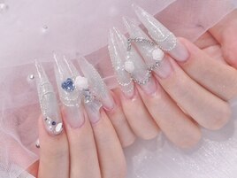 ブルーチークネイル　夏