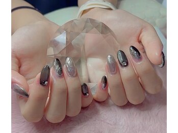 チェリーブロッサム(A CHERRY BLOSSOM)/ブラックのマグネット