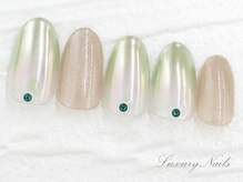 ラグジュアリーネイルズ アカバネ(Luxury Nails Akabane)/キラキラ*ミラーグラデ
