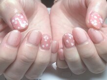 ネイルサロン マハロ 横浜四季の森フォレオ店(Nail Salon Mahalo)/縦グラ&お花ネイル