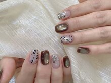 ナユキネイル 渋谷店(NA.YUKI NAIL)/秋冬ネイル　エレガントデザイン