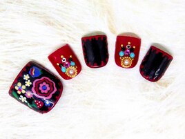 ボヘミアン　アンティーク刺繍