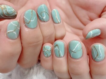 エムスラッシュアヴェダ 自由が丘(M.SLASH AVEDA)/ミントグリーン×ニュアンス