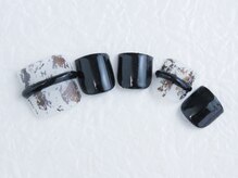 ネイル ブーマー(Nail BOOMER)/フットネイル/モード/黒