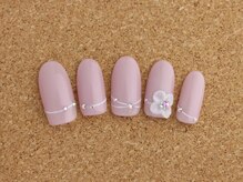 ネイルサロン ブランロール 白金店(Nail Salon Blanl'or)/おとなのフラワーネイル¥7,400