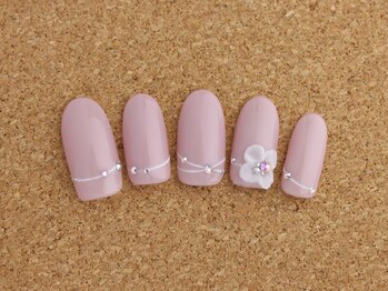 ネイルサロン ブランロール 白金店(Nail Salon Blanl'or)/おとなのフラワーネイル¥7,400
