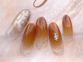 秋グラデ×マグネットレオパード