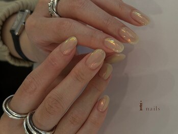 アイネイルズ 吉祥寺店(I nails)/サテンシンプルミラーネイル