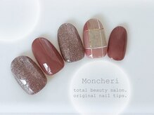 モンシェリ(Moncheri)/チェック柄ネイル