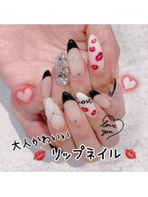 バニーアイズ 博多店(Bunny eyes)/大人かわいいリップネイル♪