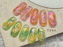 シアン(Cyan)の雰囲気（6月の人気デザイン6,900円◎色変え等リクエストできます！）