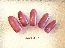 ネイルサロン あかねいろ/秋冬カラーマグネットワンカラー